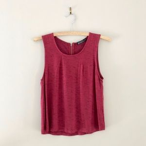 Cotton On Red Sleeveless Zip Tank Top